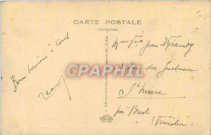 Saint-Malo — Le Grand Bé — Tombeau de Châteaubriand — Verso
