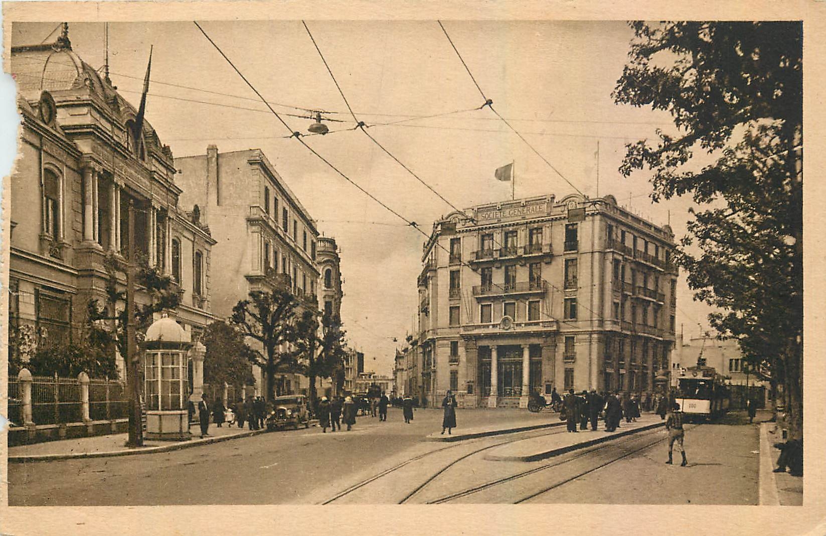 CPA Tunis Societ Generale Rue de Rome 