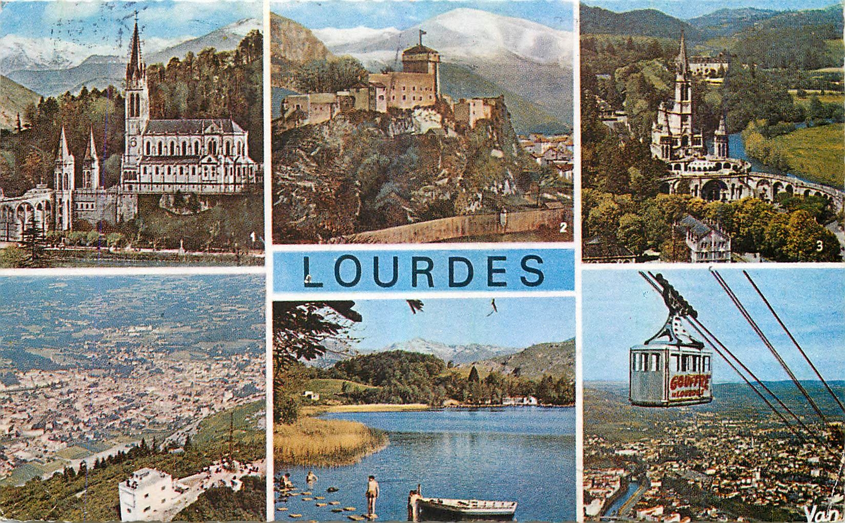 CPA Lourdes Souvenir de Lourdes 