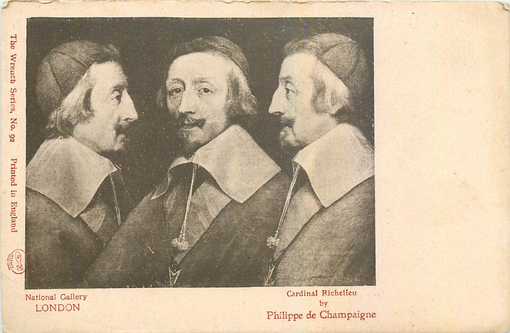 CPA Cardinal Richelieu National Gallery London 