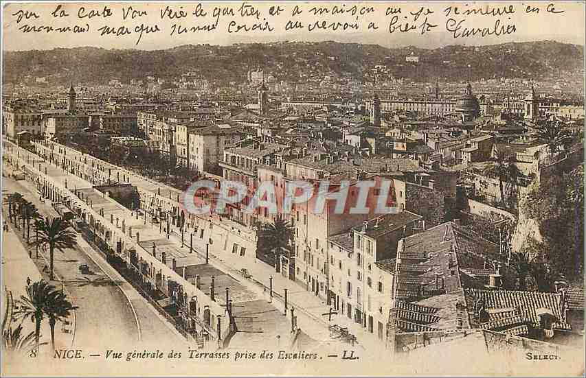 CPA Nice Vue generale des Terrasses prise des Escaliers 