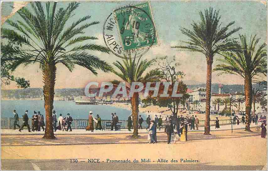 CPA Nice Promenade du Midi Allee des Palmiers 