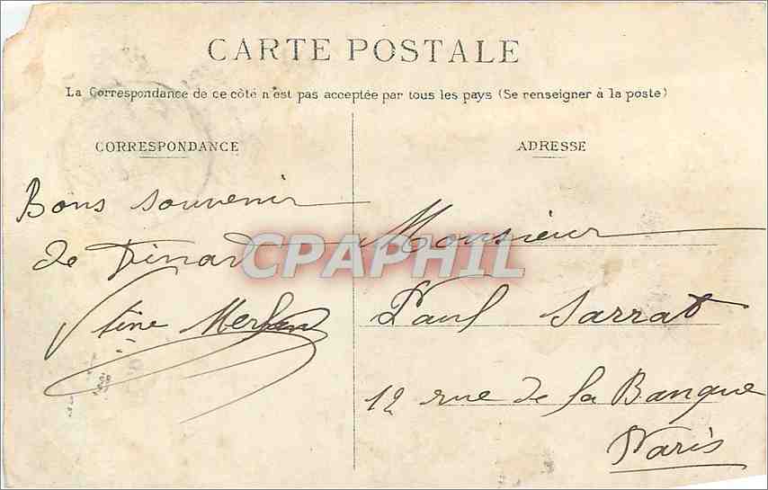 CPA Dinard La Cale Au loin St Malo Bateaux — Rückseite
