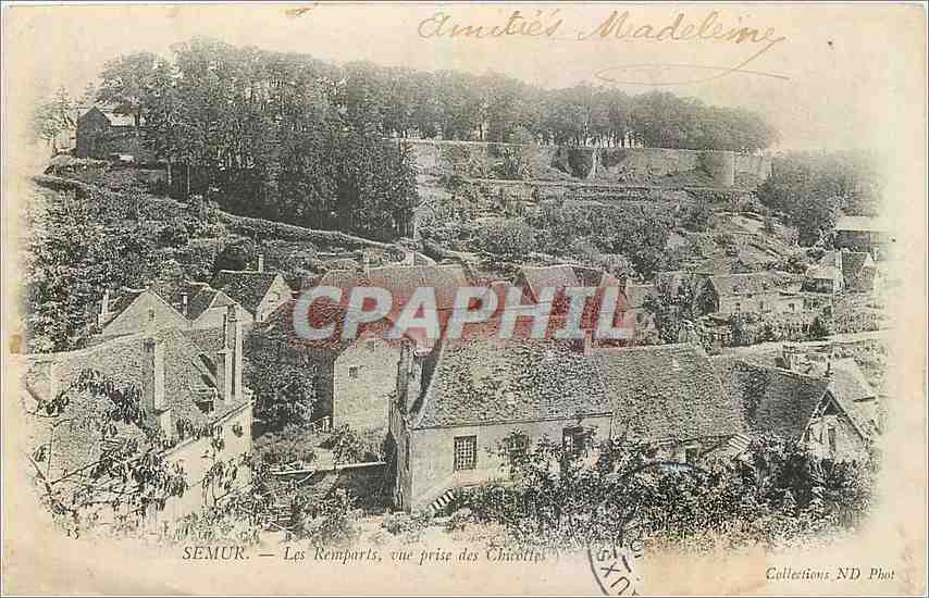 CPA Semur Les Remparts vue prise des Chicottes 
