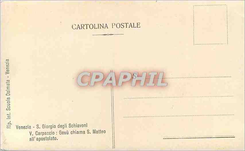 CPA Venezia S Giorgio degli Schiavoni  — Rückseite