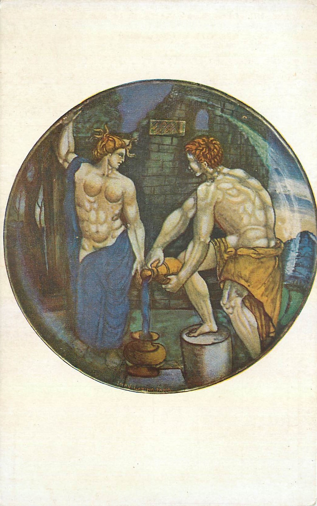 CPA Faience Italienne atelier d'Urbine 