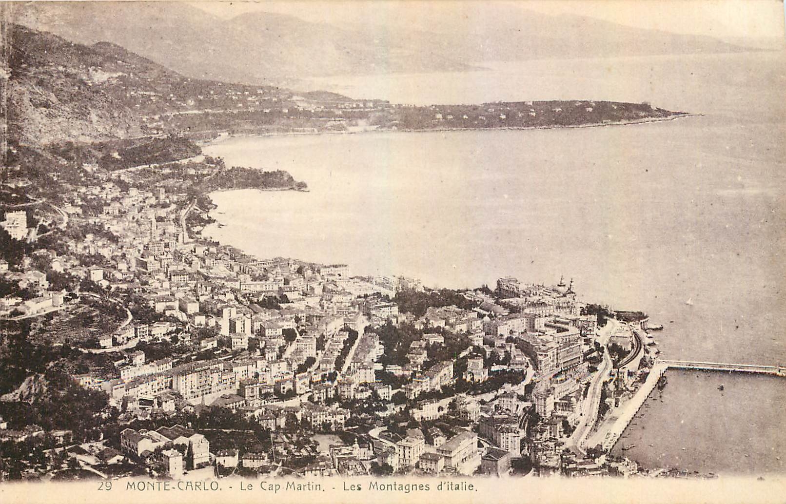 CPA Monte Carlo Le Cap Martin Les Montagnes d'Italie 