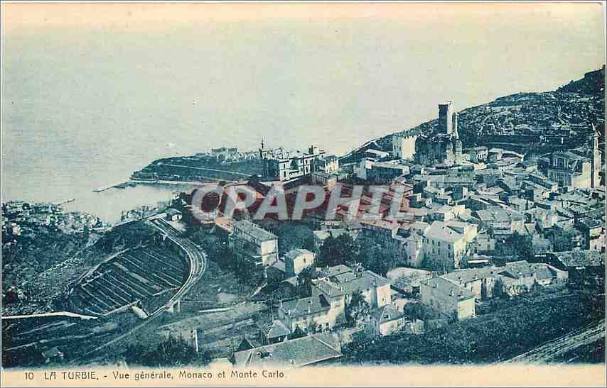 CPA La Turbie Vue generale Monaco et Monte Carlo 
