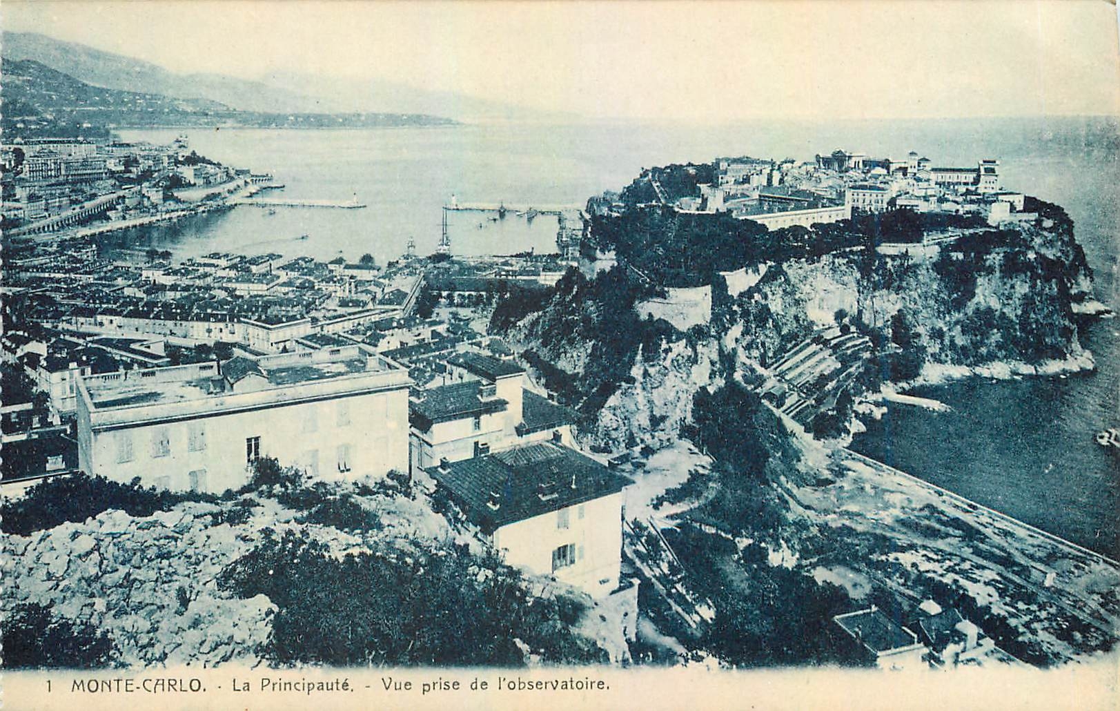 Monte-Carlo - La Principauté - Vue prise de l'observatoire