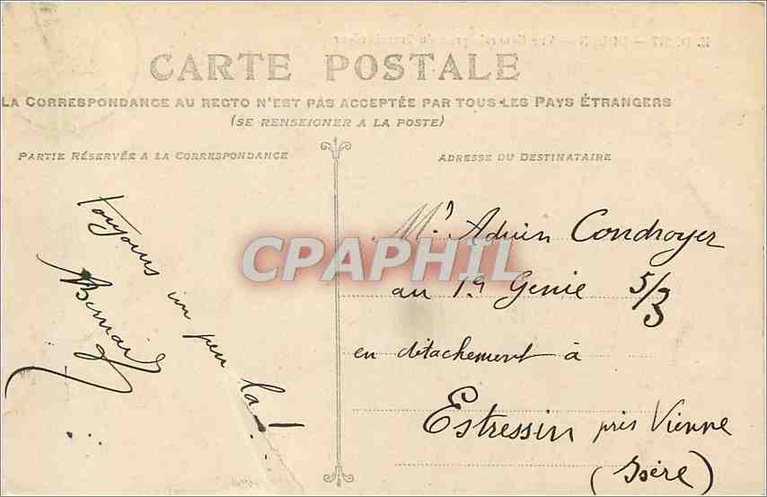CPA Rouen Vue Generale prise du Transbordeur Bateaux — Verso