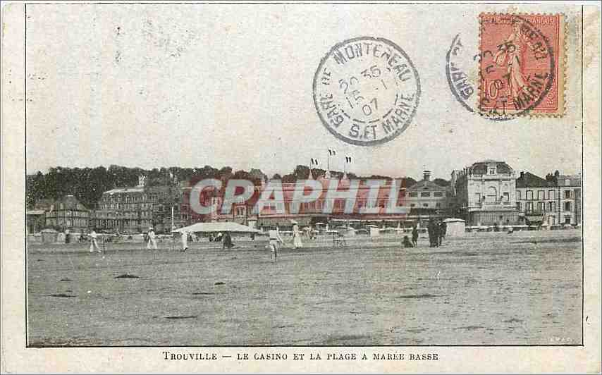 Trouville — Le Casino et la plage à marée basse — Éditeur Lombard, n° 1760