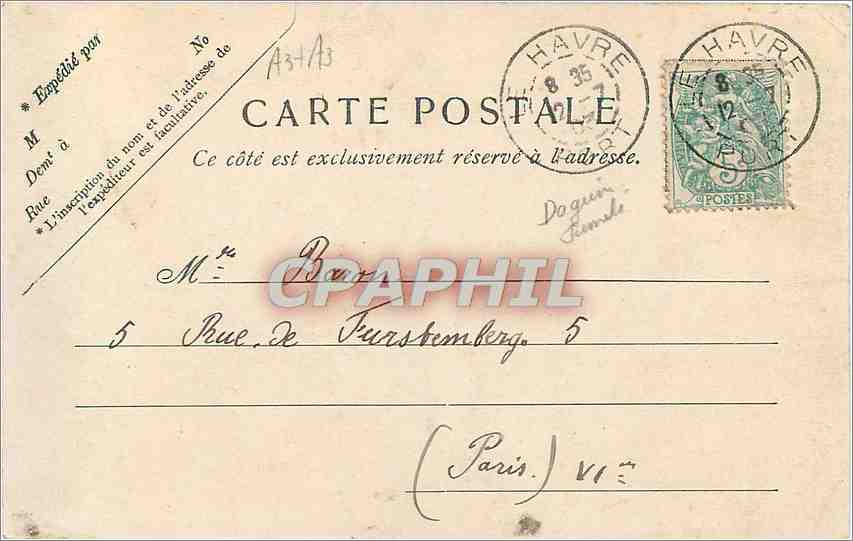 CPA La Jetee un jour de Tempete Phare — Rückseite