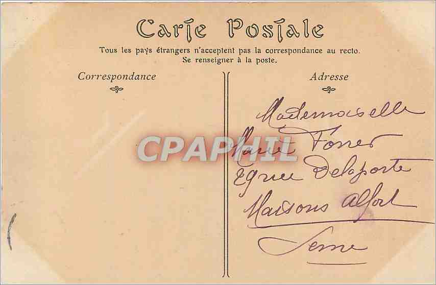 CPA Le Havre La Jetee un Jour de Tempete Phare — Rückseite