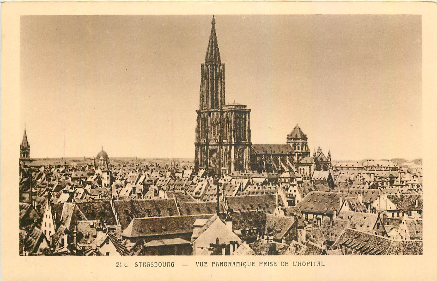 CPA Strasbourg Vue panoramique prise de l'hopital 
