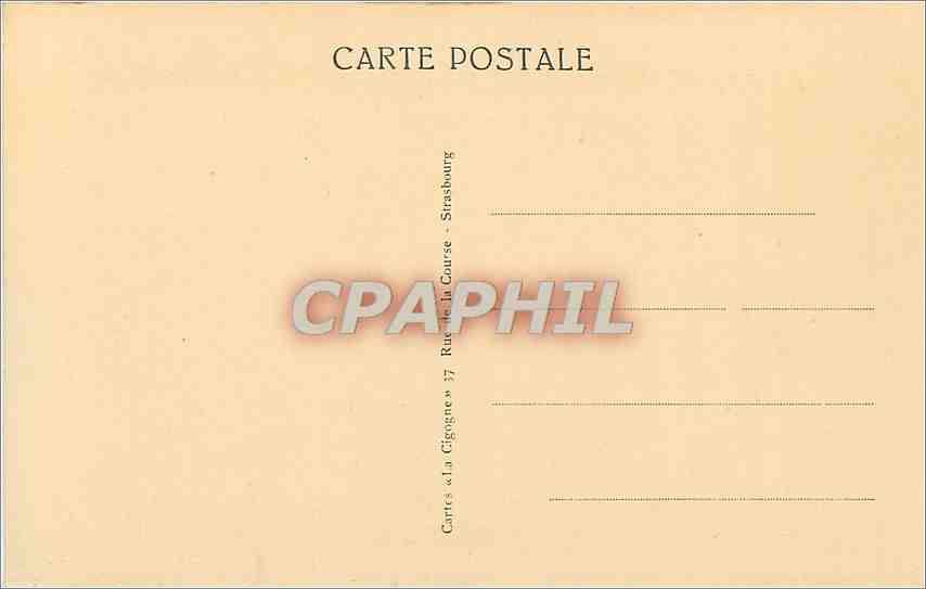CPA Strasbourg Nid de Cigognes  — Rückseite