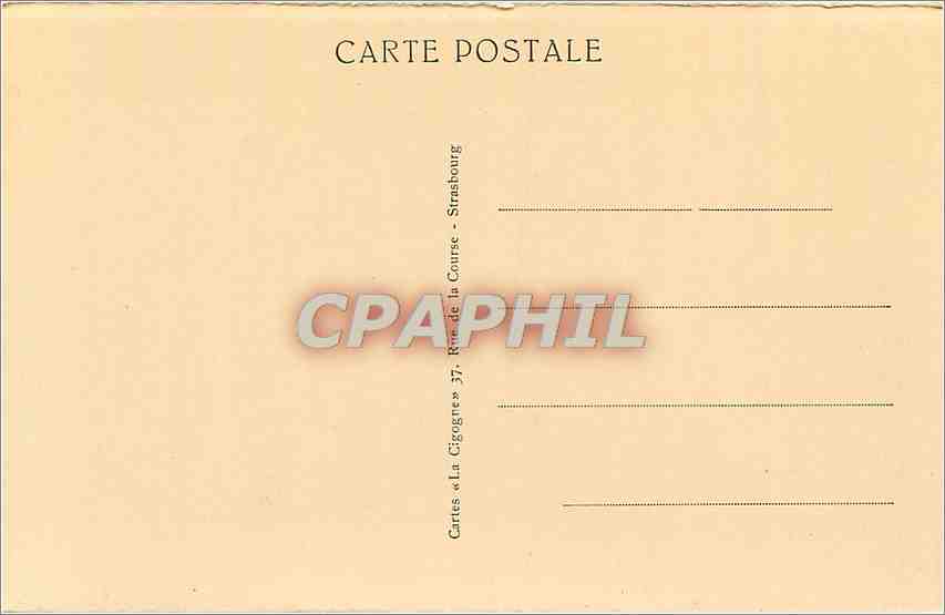 Strasbourg — Le Bain-aux-Plantes — Cartes « La Gigogne » — Verso
