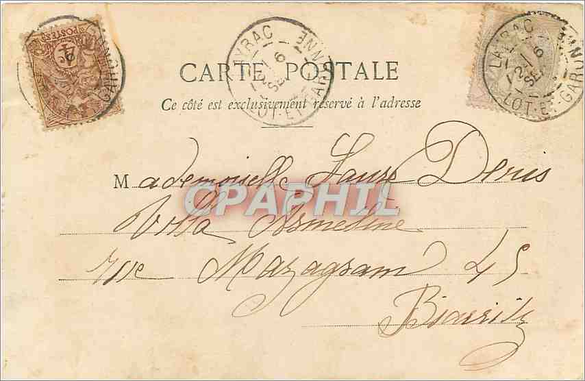 CPA La Petite Mendiante  — Verso