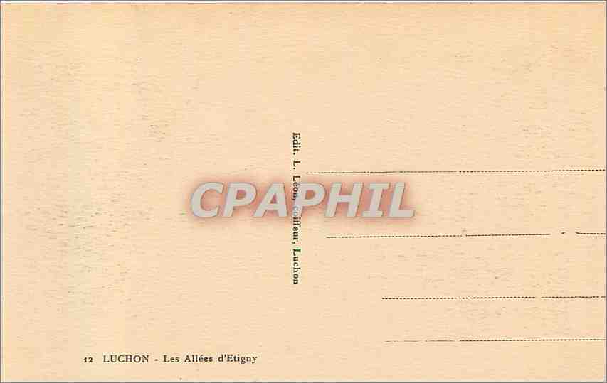 CPA Luchon Les Allees d'Etigny Automobile — Rückseite