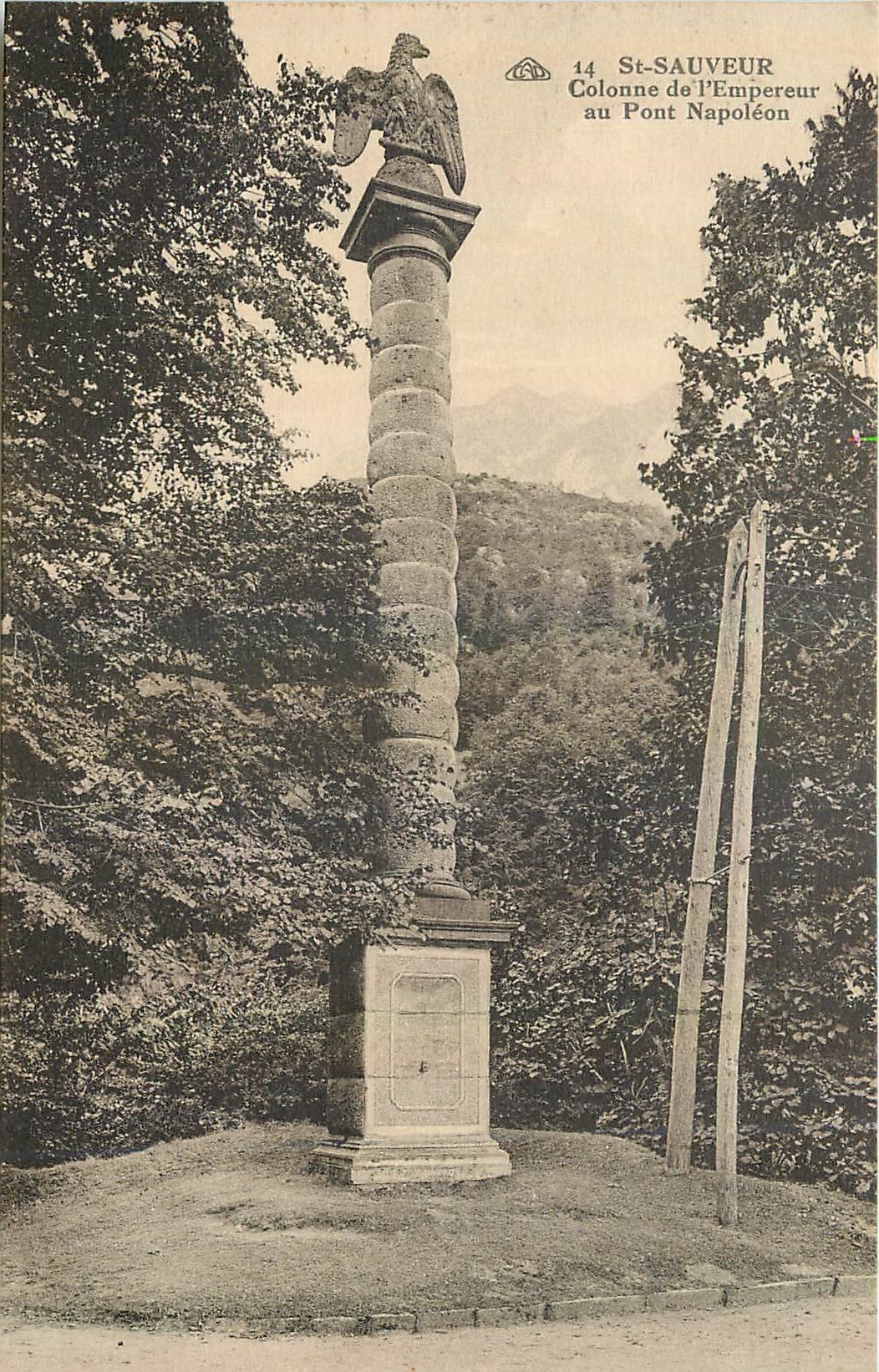 St-Sauveur — Colonne de l'Empereur au Pont Napoléon — éditeur CPAPHIL, n° 14