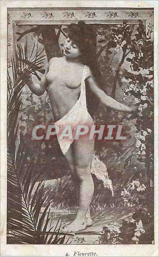 Fleurette — Nue dans un jardin tropical — éditeur inconnu, n°4