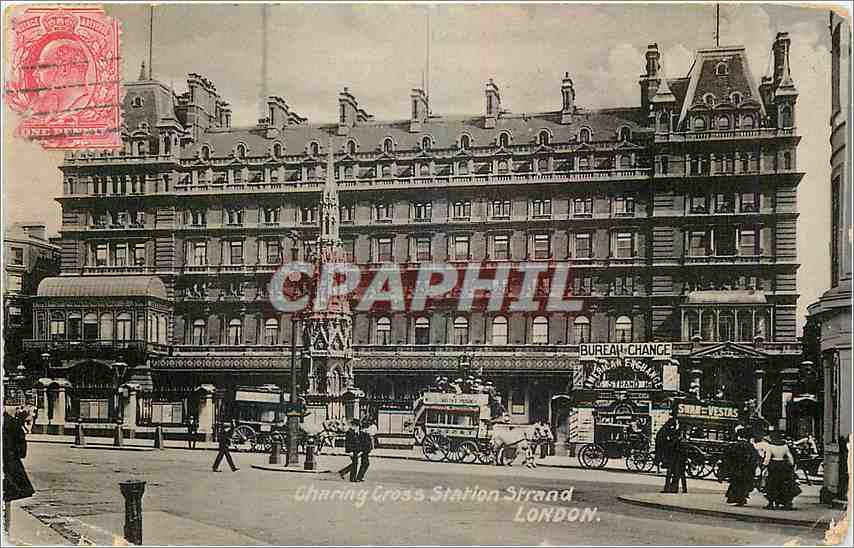 CPA Charing Cross Station Strand London 