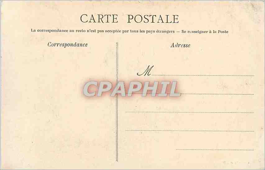 CPA Caen L'Hotel de Ville  — Verso