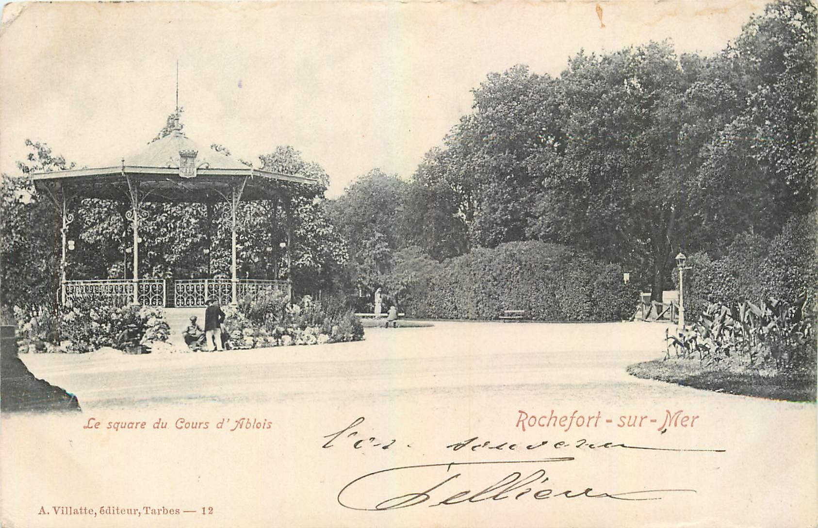 CPA Rochefort sur Mer Le square du Cours d'Ablois 