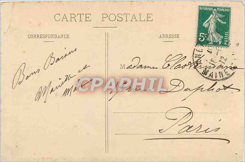 CPA Angers Carrefour Rameau Rue de l'Aiguilleie et Rue Plantagenet  — Rückseite