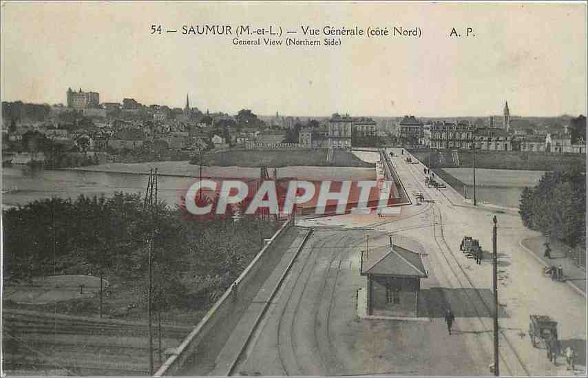 CPA Saumur M et L Vue Generale cote Nord 