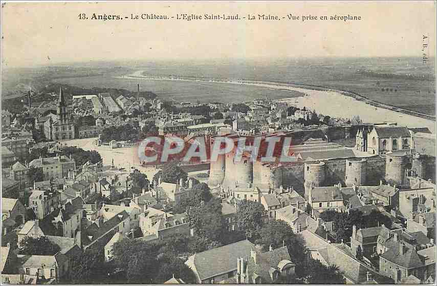 CPA Angers Le Chateau L'Eglise Saint Laud 
