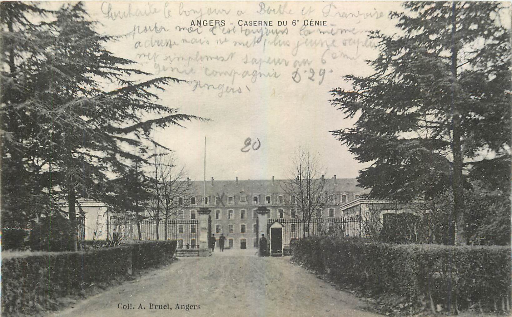 CPA Angers Caserne du 6th Genie Militaria