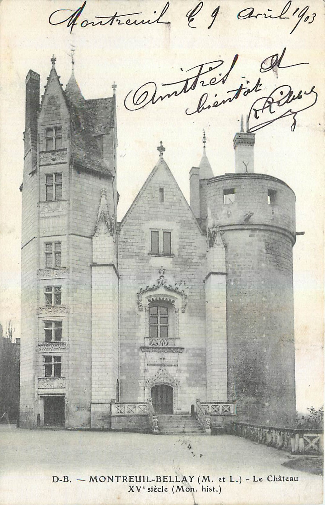 CPA Montreuil Bellay Le Chateau 