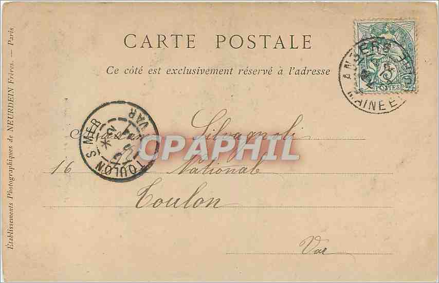 CPA Angers Le Logis Adam Ornements d'eglise — Rückseite