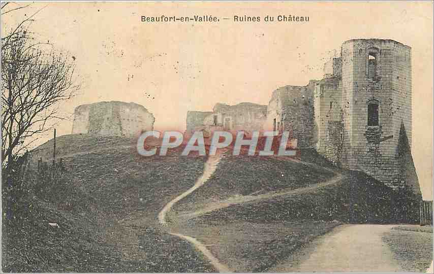 CPA Beaufort en Vallee Ruines du Chateau 