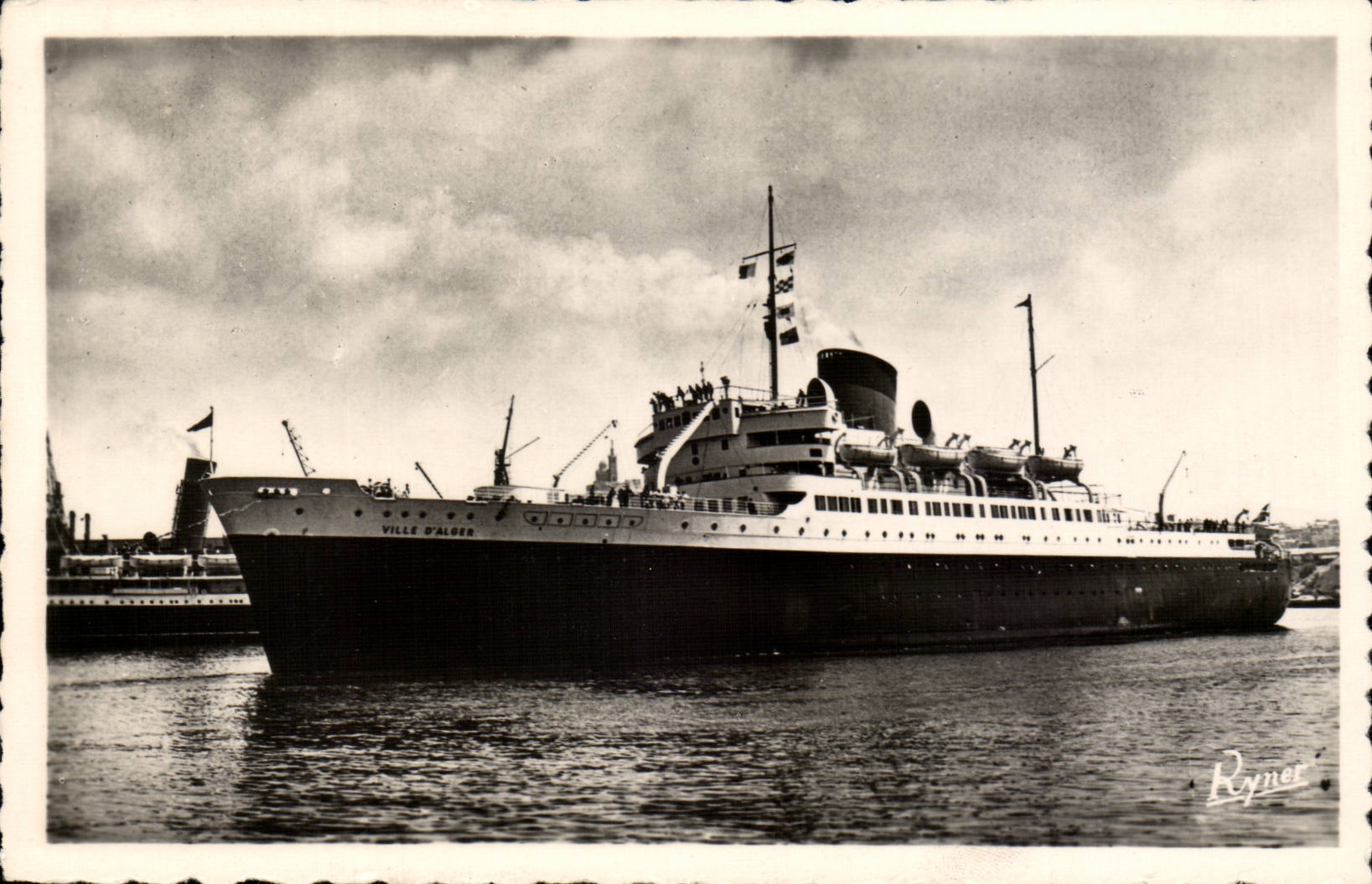 Steamer- Boat- Bateau a vapeur- Ville D'Alger-CPA