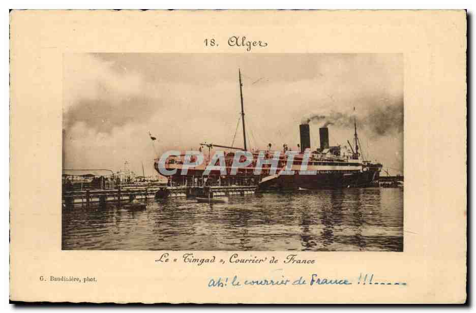 Le « Cimgad », Courrier de France — Alger — G. Bandiziére, phot. n°18