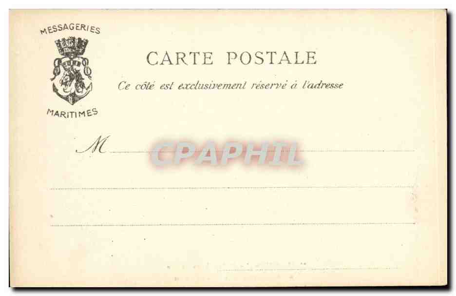 Steamer-Boat-Paquebot- 'Magellan' Salle a manger et descente de premieres- CPA — Verso