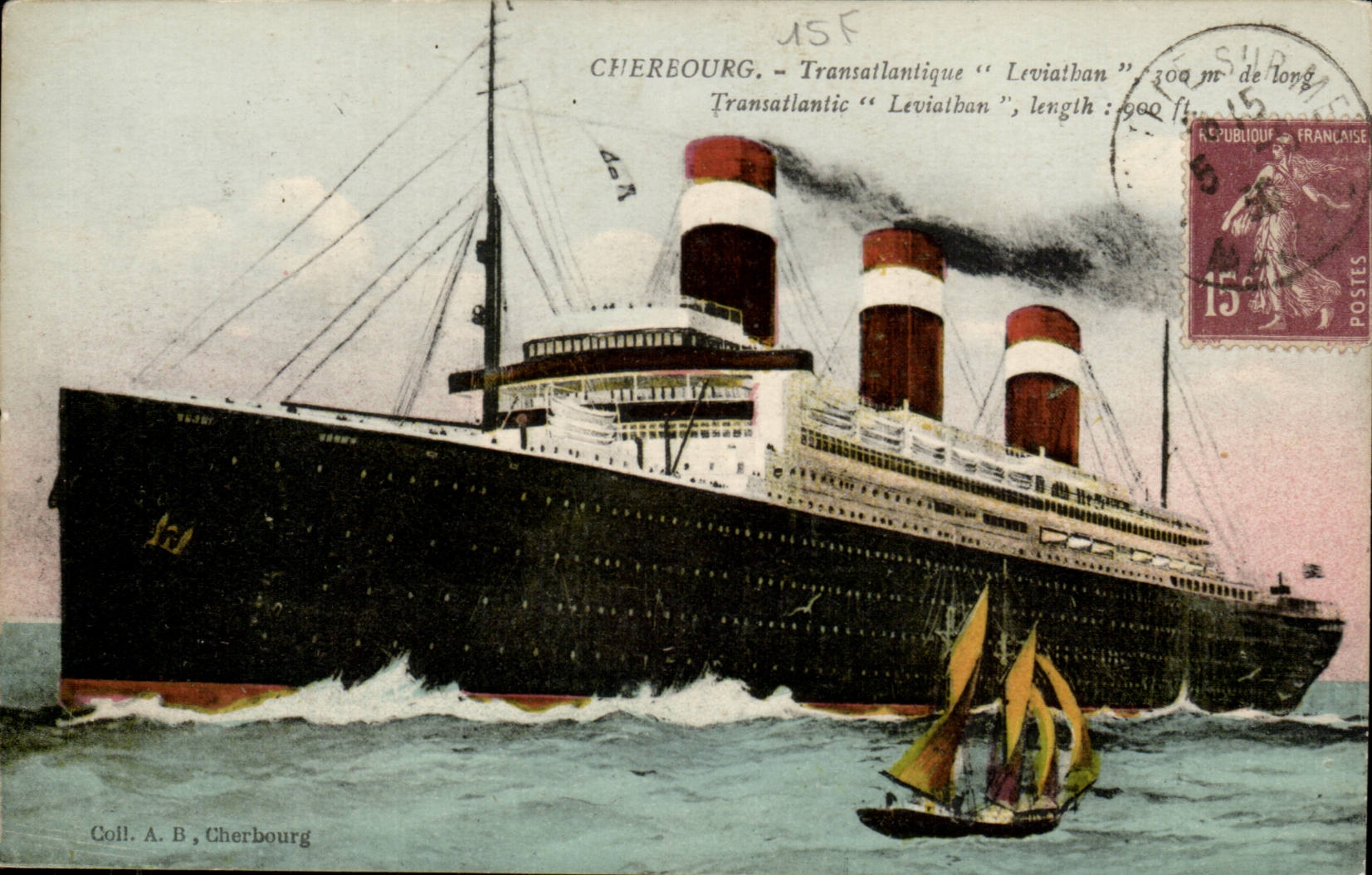 Cherbourg — Transatlantique "Leviathan" — Coll. A. B., Cherbourg