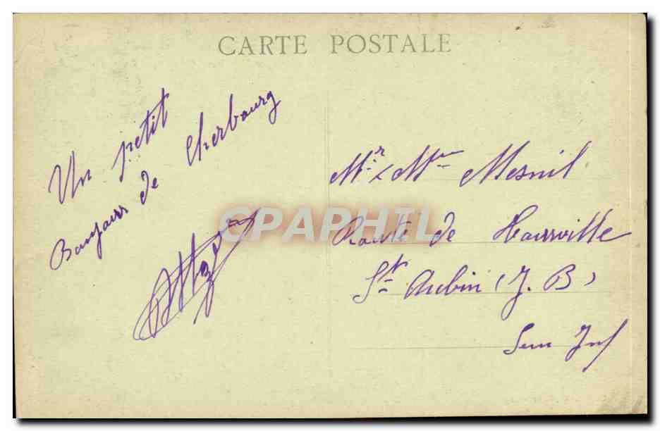 Cherbourg — Transatlantique "Leviathan" — Coll. A. B., Cherbourg — Achterkant
