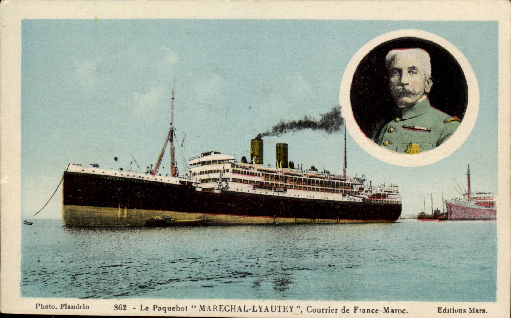 Le Paquebot "MARÉCHAL-LYAUTEY", Courrier de France-Maroc — Éditions Mars, n° S62