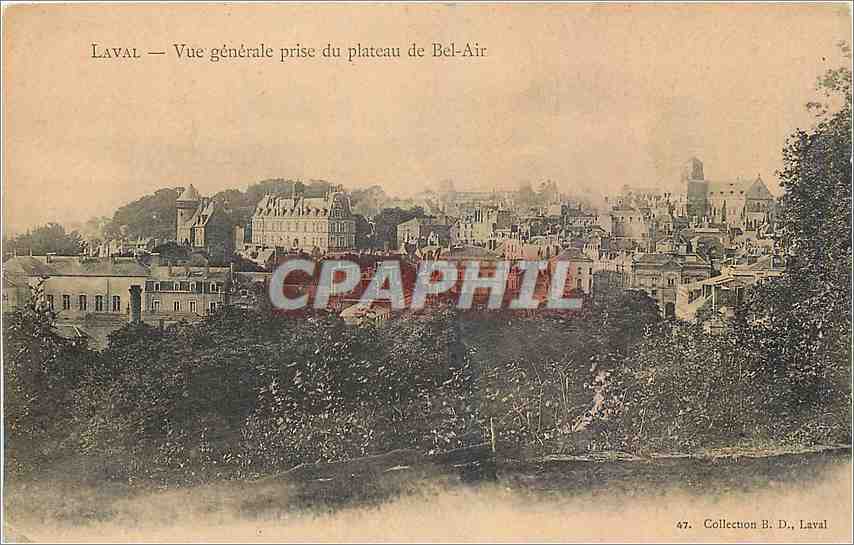 CPA Laval Vue generale prise du plateau de Bel Air 