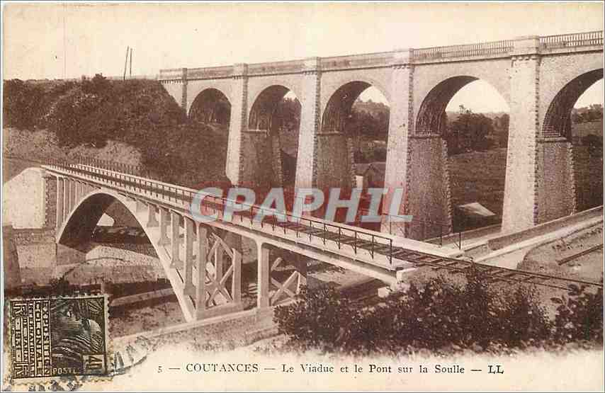 Coutances — Der Viadukt und die Brücke über die Souille — LL
