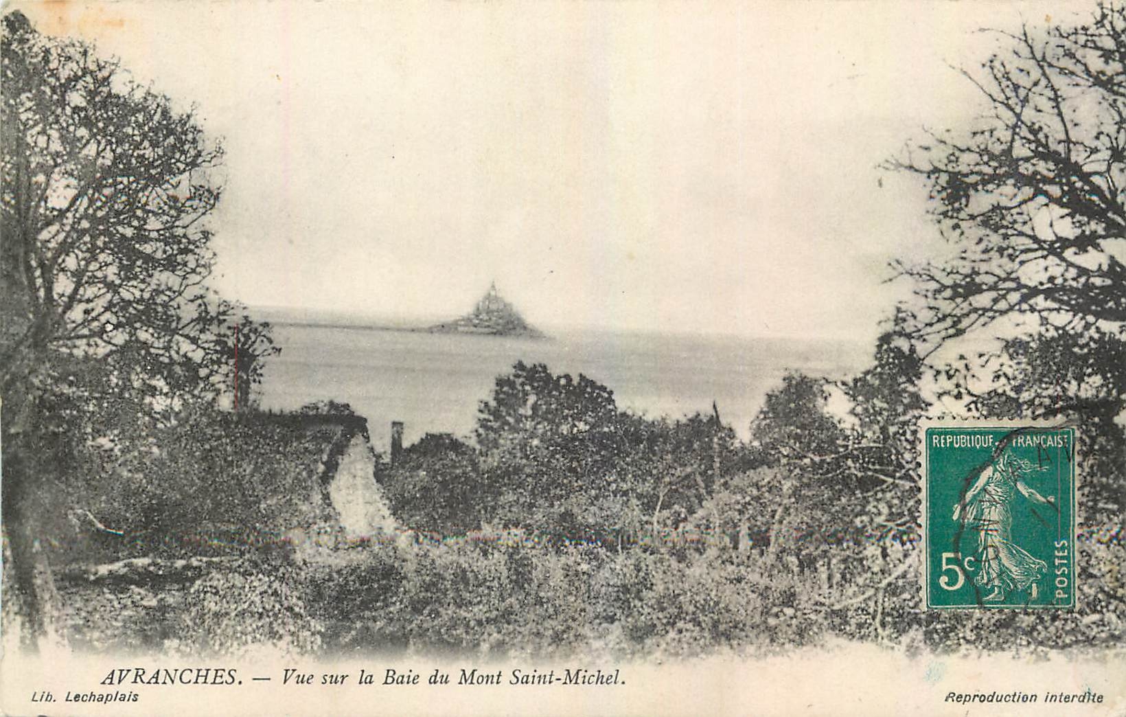 Avranches — Vue sur la Baie du Mont Saint-Michel — Lib. Lechaplais