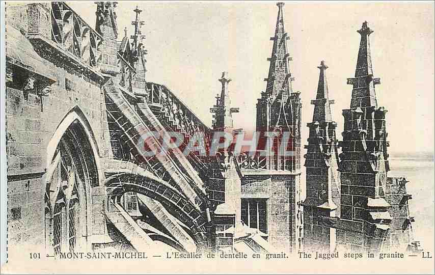 Mont-Saint-Michel — L'Escalier de dentelle en granit — Graphphil, n° 101