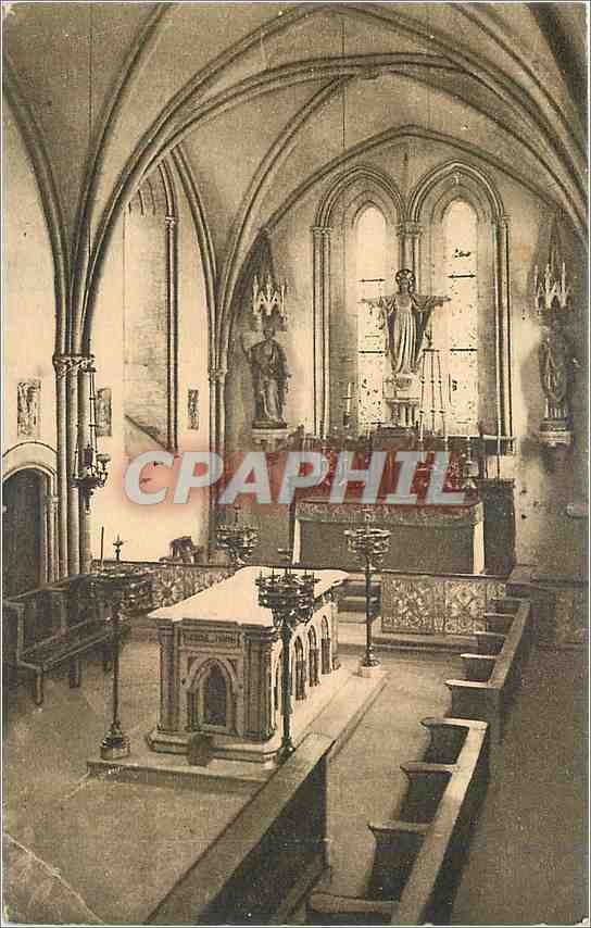 CPA Biville Manche Interieur de l'Eglise et Tombeau du Bienheureux Thomas Helye 