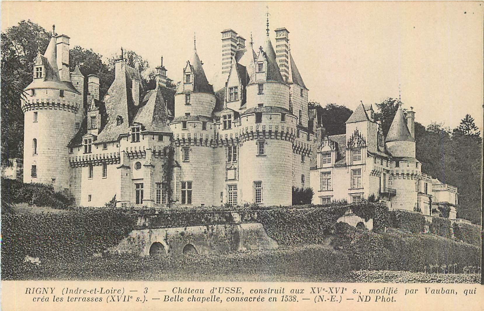 CPA Rigny Indre et Loire Chateau d'Usse 