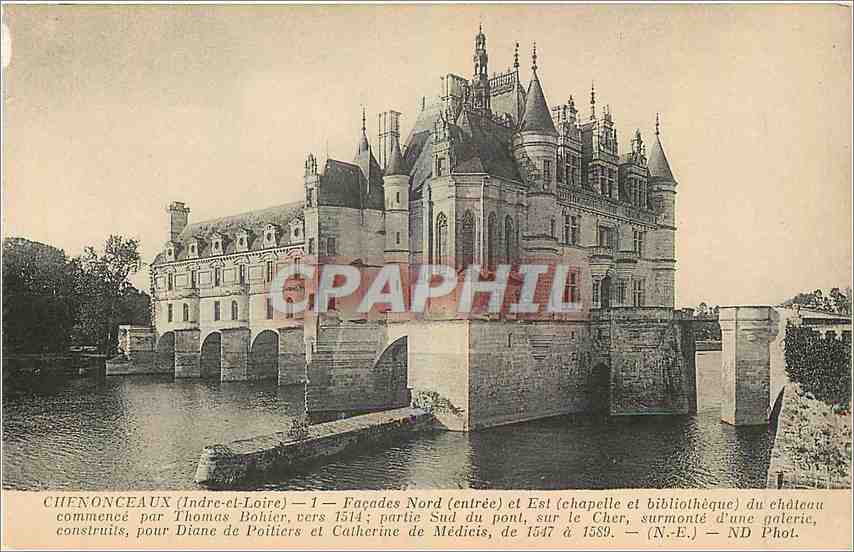 CPA Chenonceaux Indre et Loire Facades Nord entree et Est 