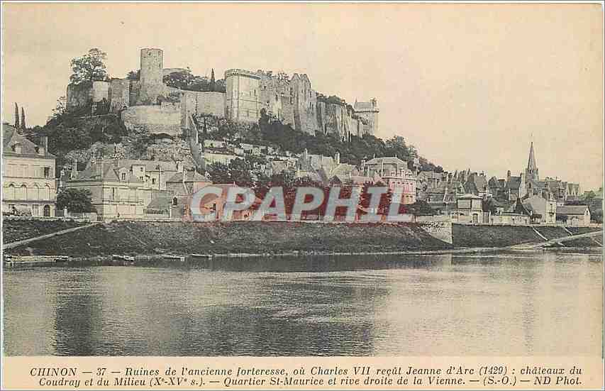 CPA Chinon Ruines de l'ancienne fortresse 