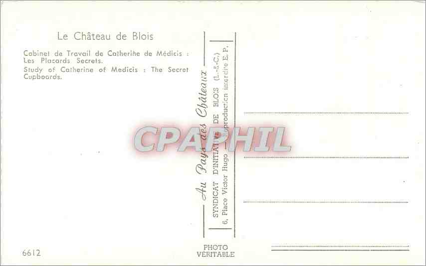Le Château de Blois — Cabinet de Travail de Catherine de Médicis — Les Placards Secrets — Reverso