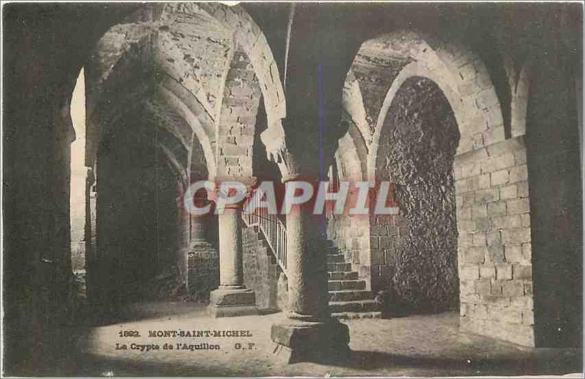 CPA Mont Saint Michel La Crypte de l'Aquillon 